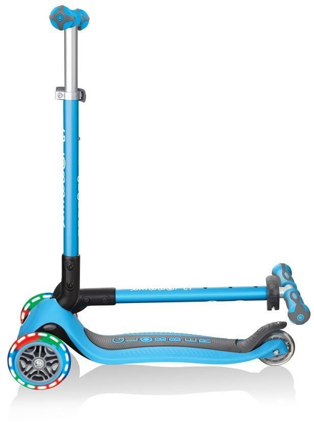 Детский 3-колесный самокат 3 в 1 Globber Go-up deluxe fantasy lights с сиденьем и родительской ручкой, 646