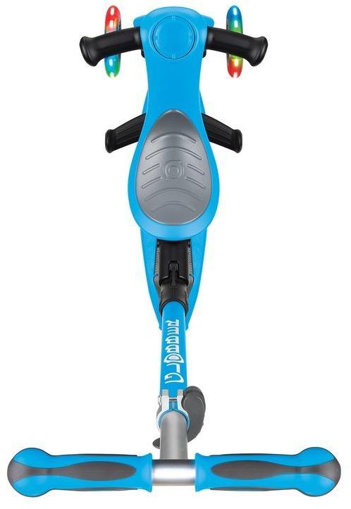 Детский 3-колесный самокат 3 в 1 Globber Go-up deluxe fantasy lights с сиденьем и родительской ручкой, 646