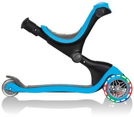 Детский 3-колесный самокат 3 в 1 Globber Go-up deluxe fantasy lights с сиденьем и родительской ручкой, 646