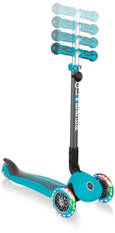 Детский 3-колесный самокат 3 в 1 Globber Go-up deluxe fantasy lights с сиденьем и родительской ручкой, 646