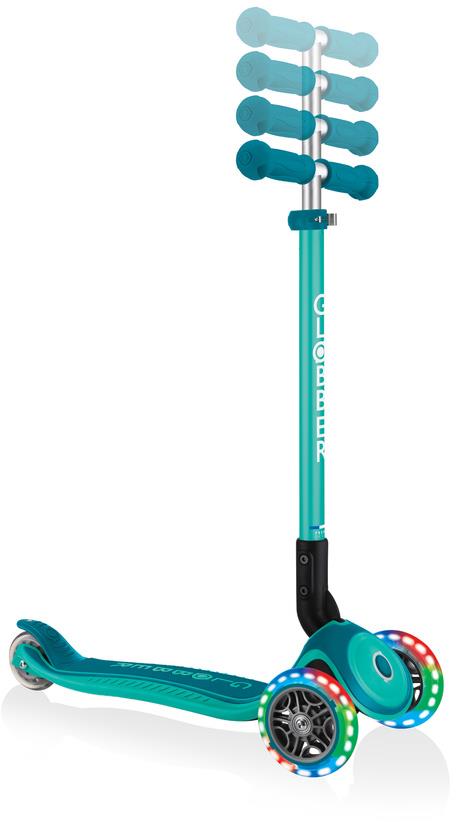 Детский 3-колесный самокат Globber Primo Foldable Plus Lights, 439