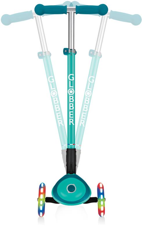 Детский 3-колесный самокат Globber Primo Foldable Plus Lights, 439