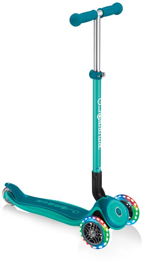 Детский 3-колесный самокат Globber Primo Foldable Plus Lights, 439
