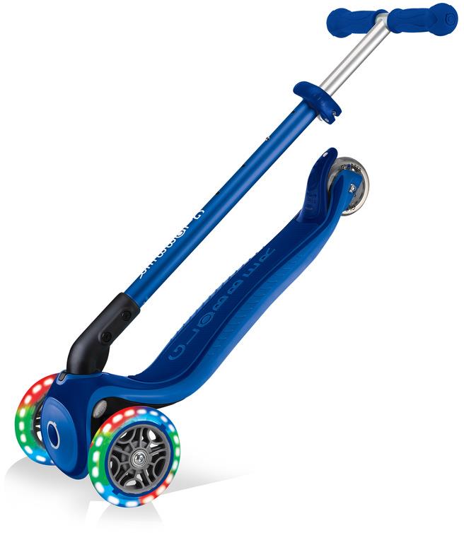 Детский 3-колесный самокат Globber Primo Foldable Plus Lights, 439