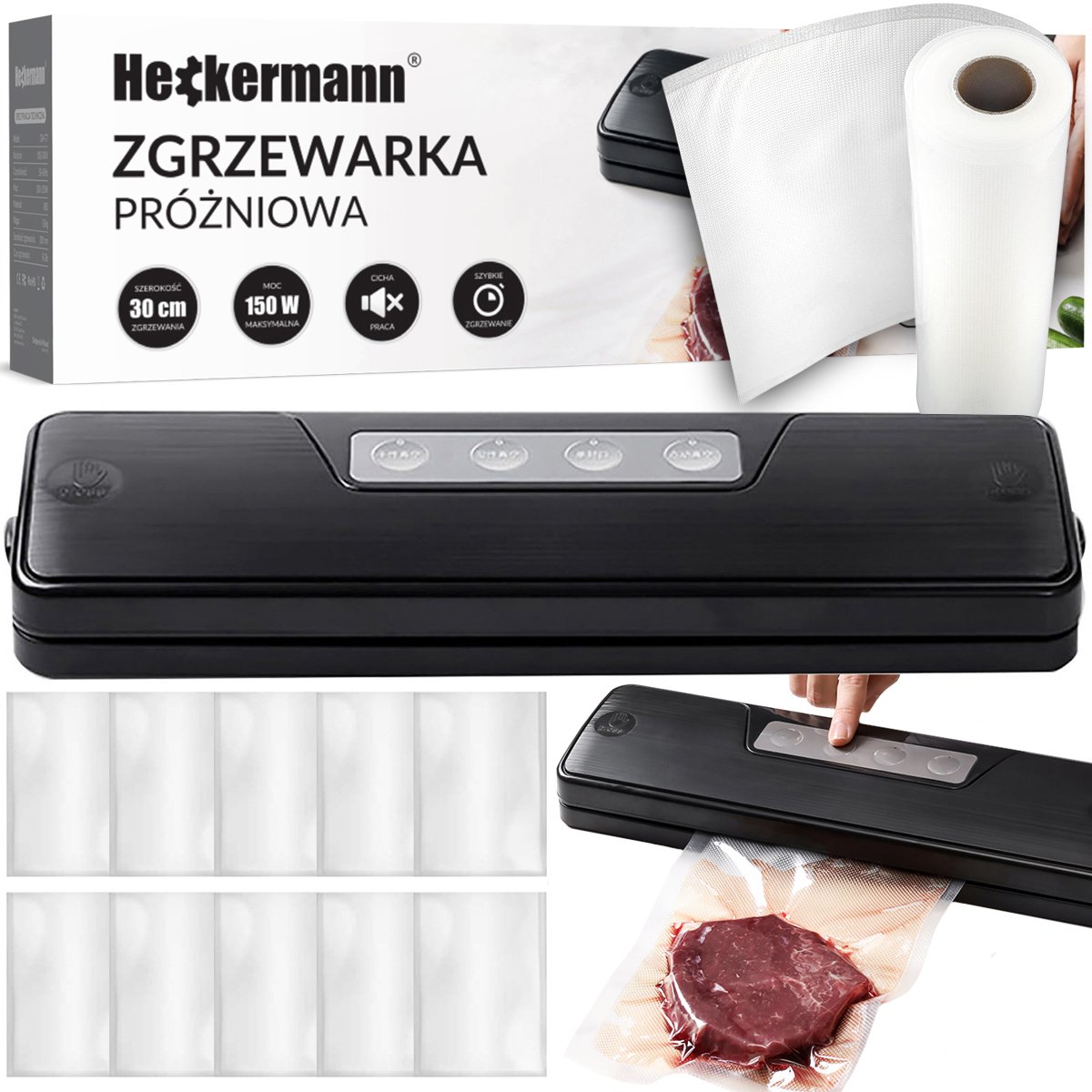 Вакуумный упаковщик Heckermann GM-77 + пленка, 4681