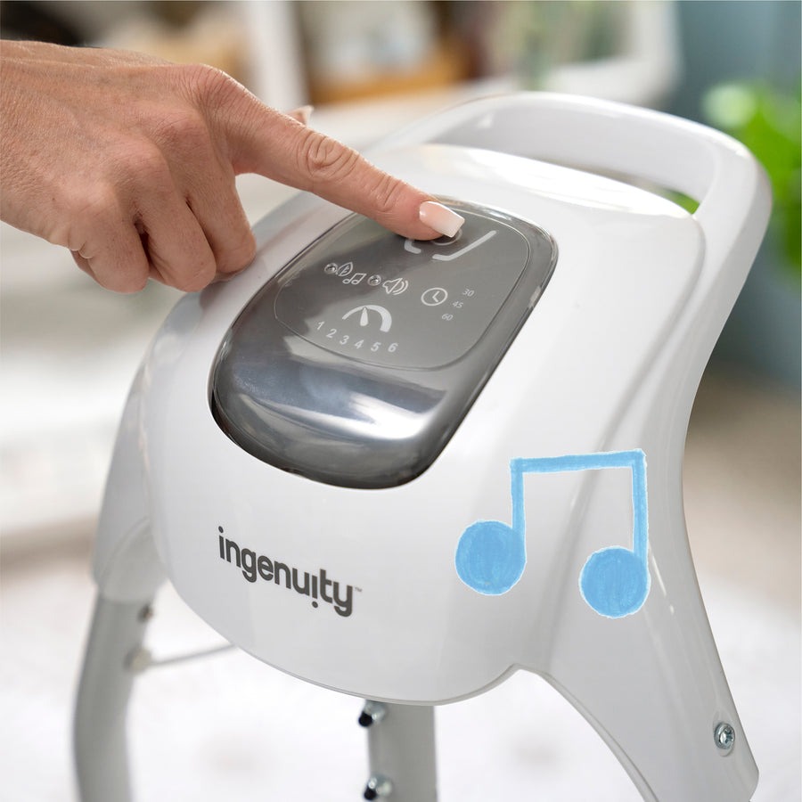 Детское электронное кресло-качалка 2 в 1 Ingenuity Simple Comfort Raylan, 74451117914