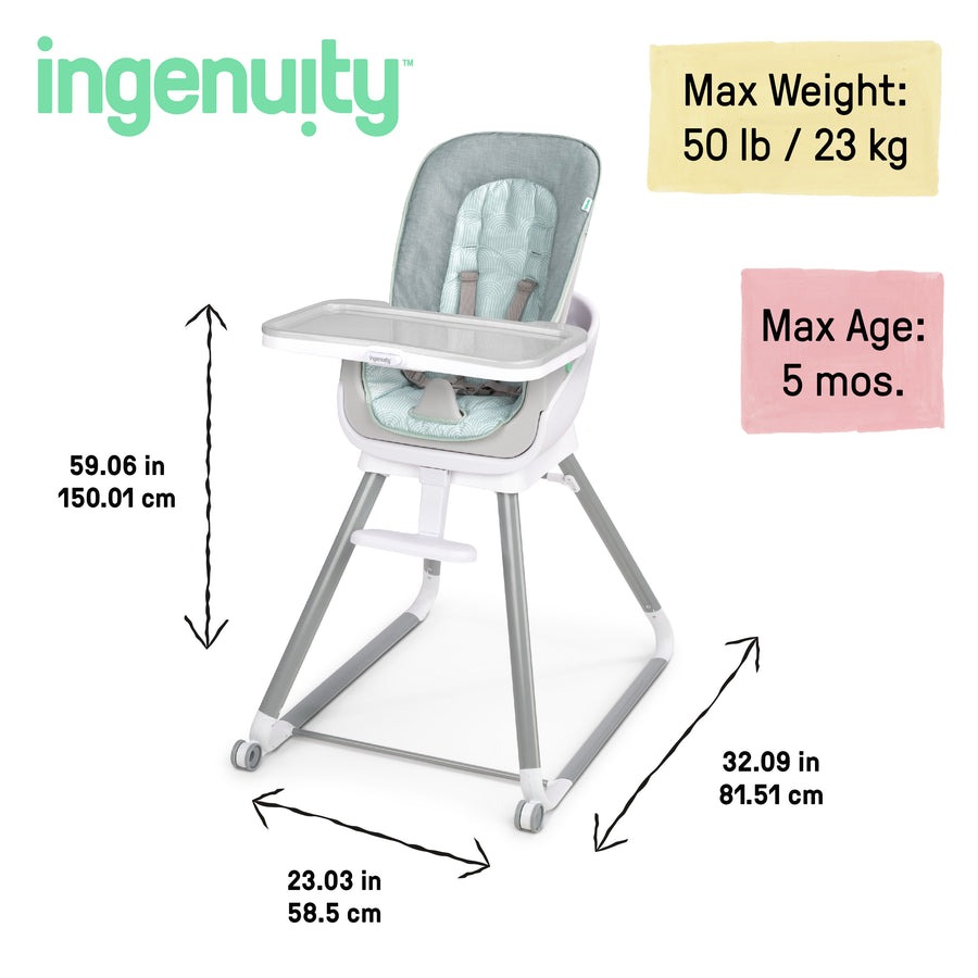 Стульчик для кормления 6 в 1 Ingenuity Beanstalk Ray, 74451125643