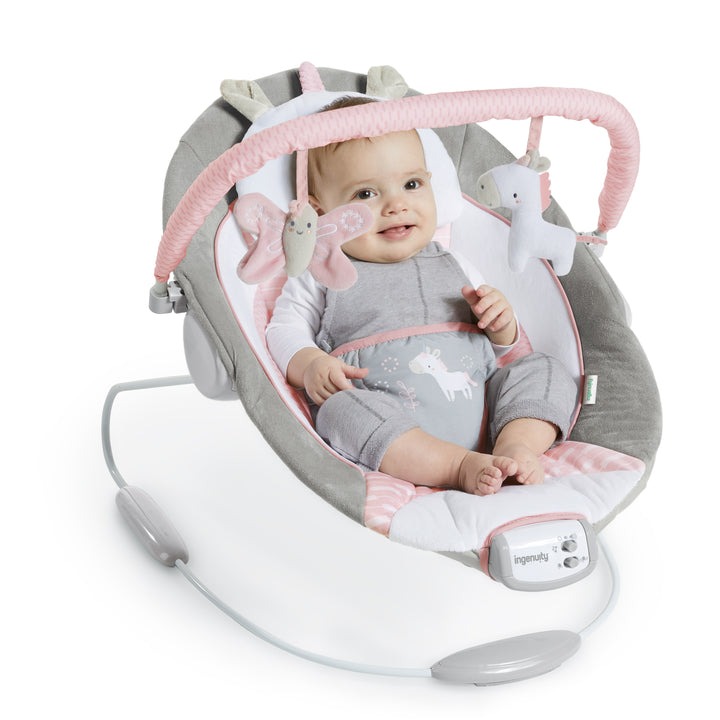 Детский шезлонг-качалка 2 в 1 Ingenuity Flora the Unicorn, 74451122017