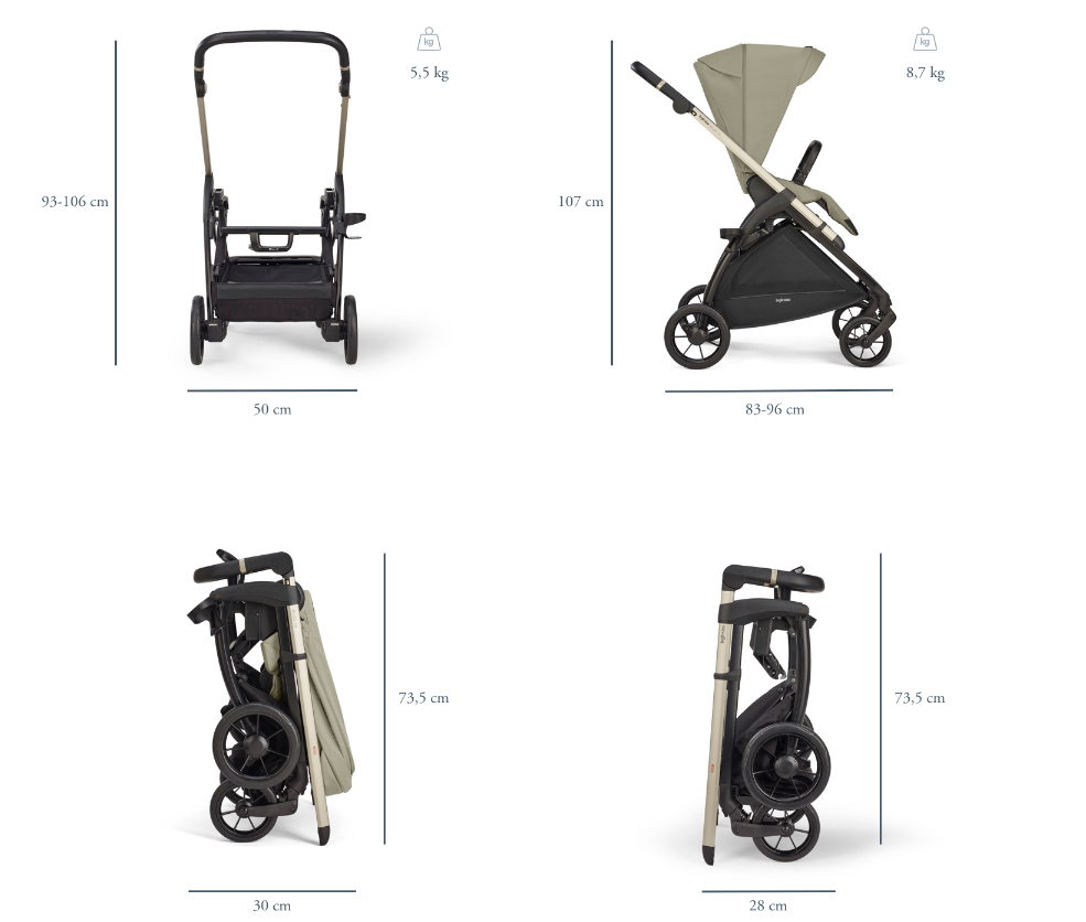 Универсальная коляска 2 в 1 Inglesina Electa с подставкой для люльки/автокресла