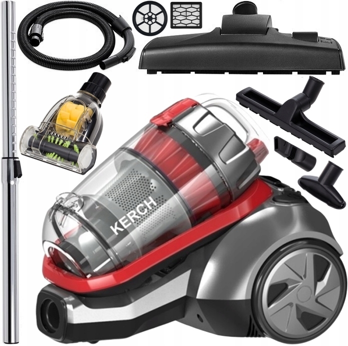 Циклонный пылесос без мешка Kerch Delta VC3300 4000W для сухой уборки + турбощетка, 4277