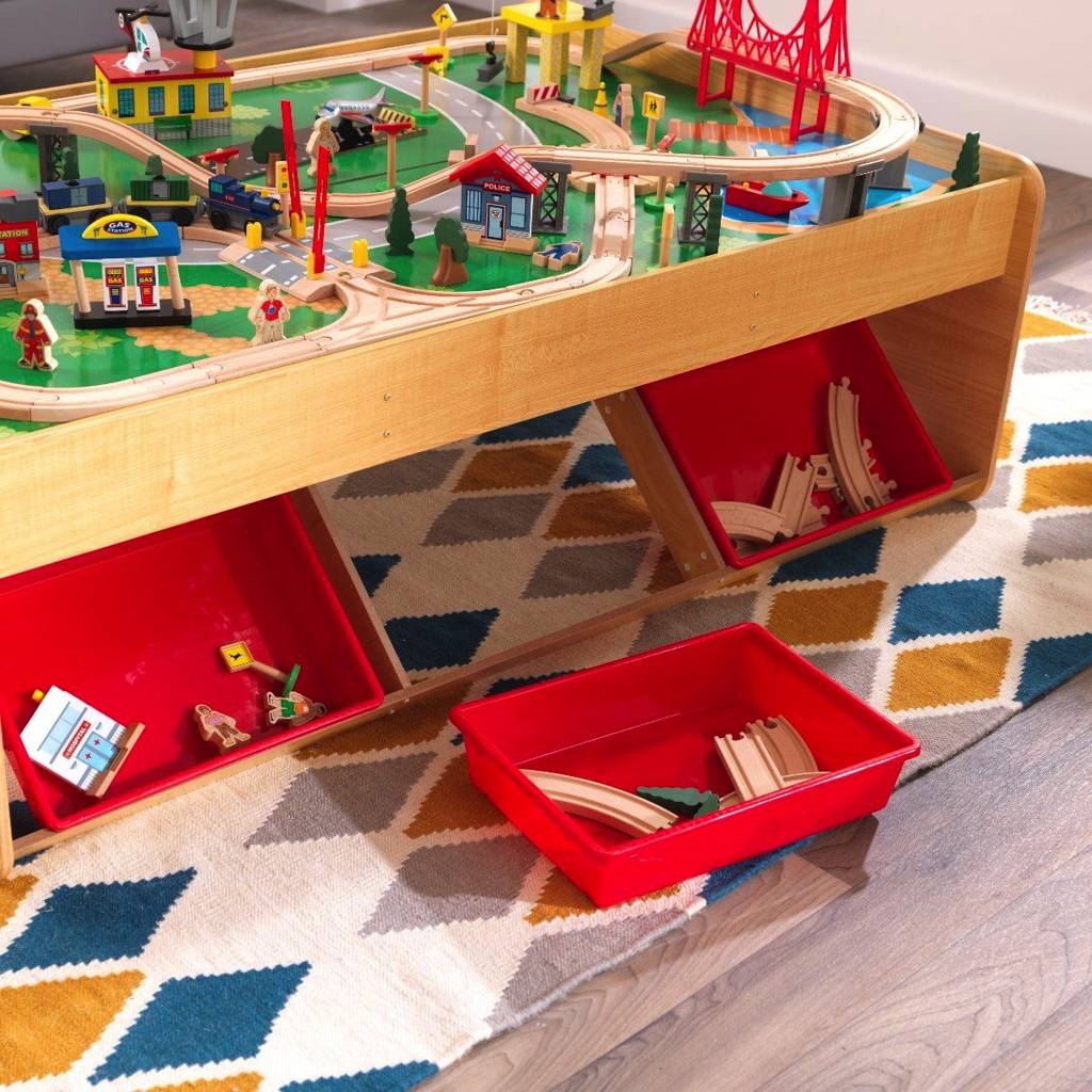 Игровой набор KidKraft столик с деревянной железной дорогой Waterfall Mountain, 17850