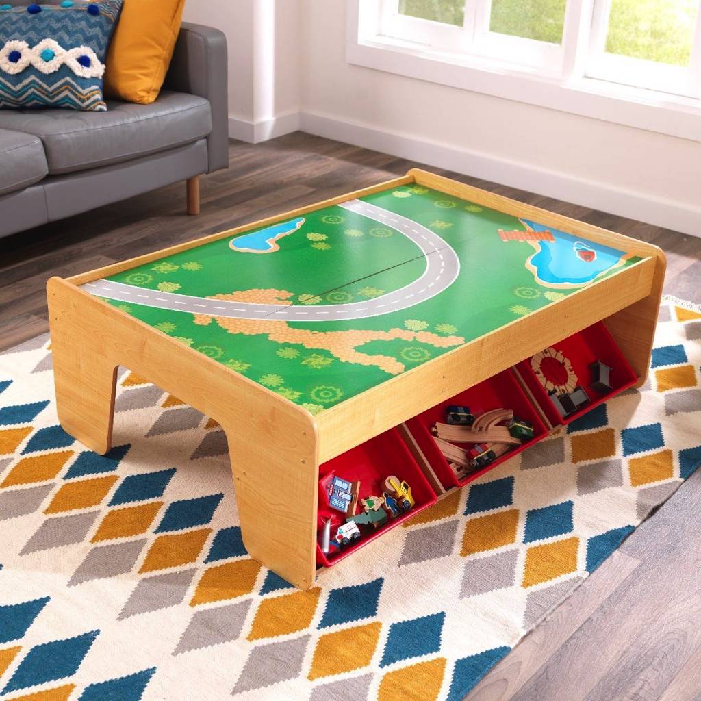 Игровой набор KidKraft столик с деревянной железной дорогой Waterfall Mountain, 17850