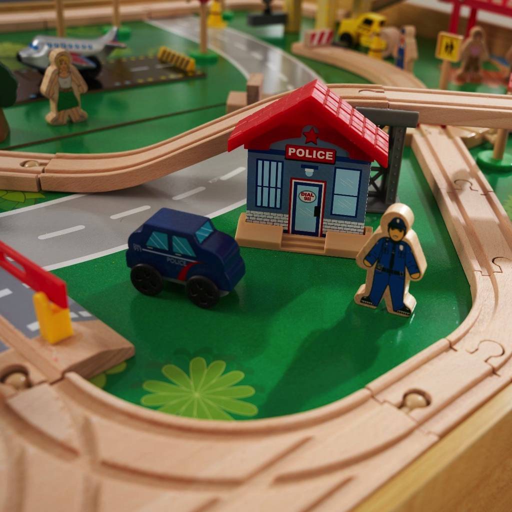 Игровой набор KidKraft столик с деревянной железной дорогой Waterfall Mountain, 17850