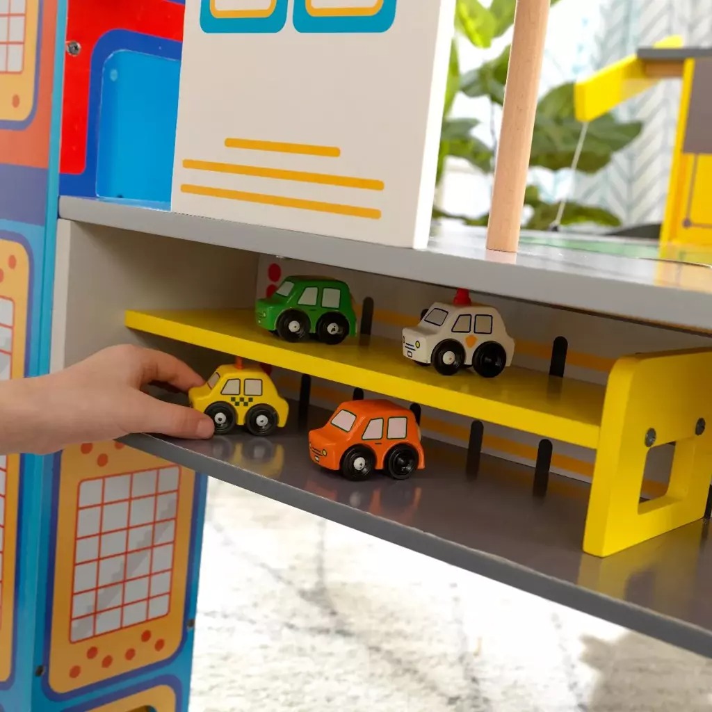 Игровой набор KidKraft гоночный трек Freeway Frenzy, совместимый с LEGO, KK18033