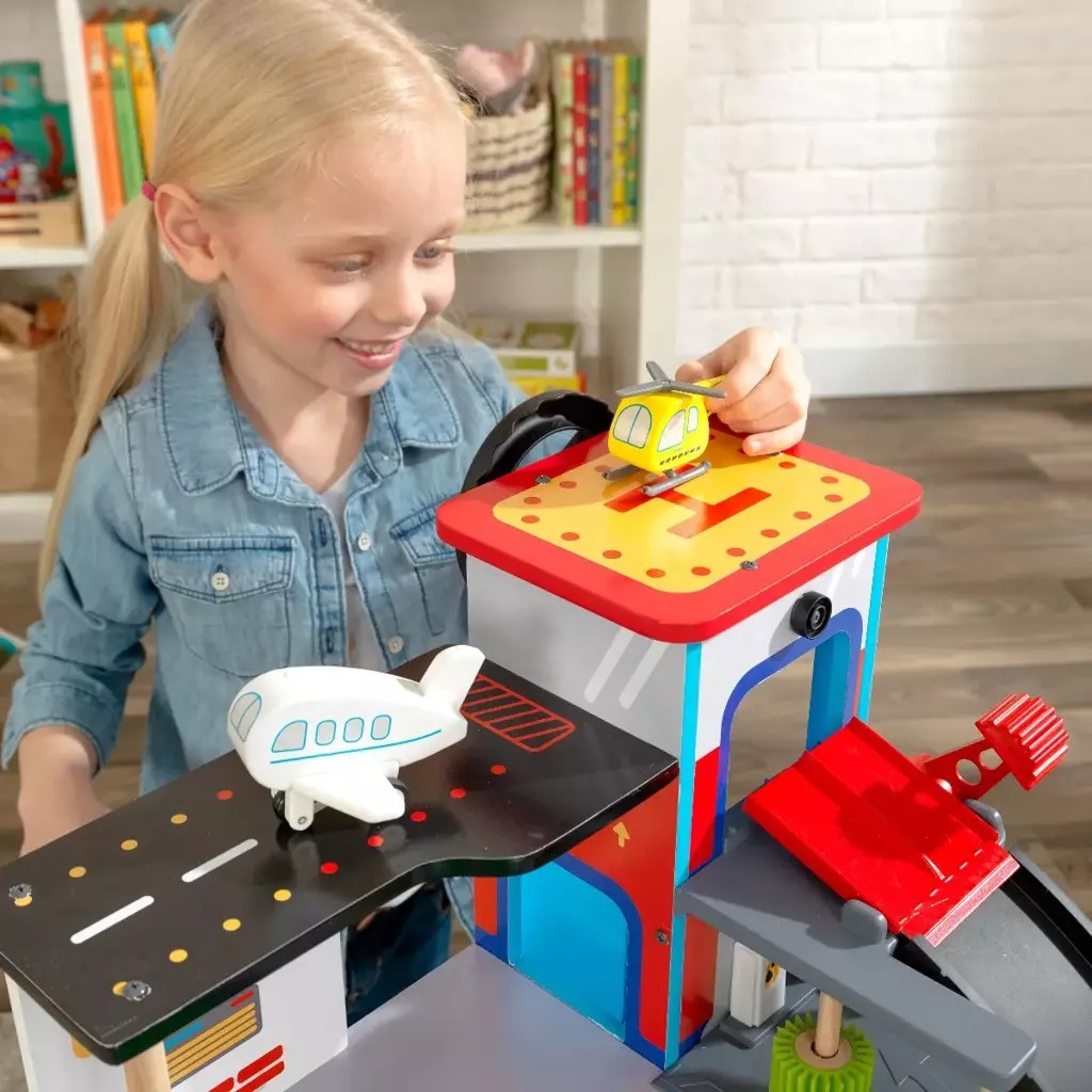 Игровой набор KidKraft гоночный трек Freeway Frenzy, совместимый с LEGO, KK18033