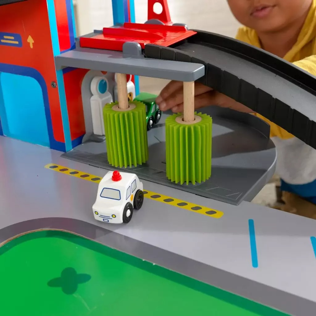 Игровой набор KidKraft гоночный трек Freeway Frenzy, совместимый с LEGO, KK18033