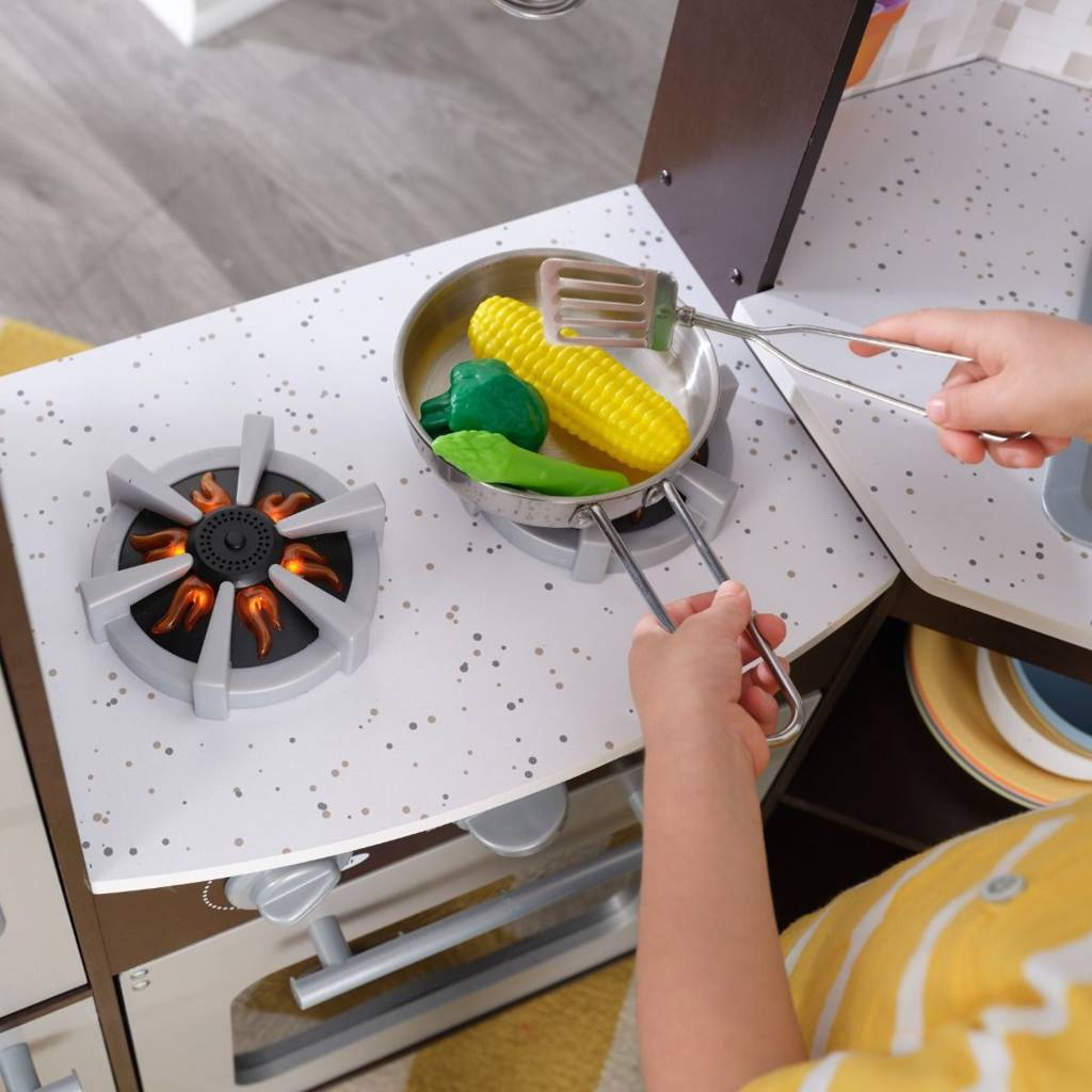 Детская кухня KidKraft угловая со светом и звуком, 53386, KK-53365