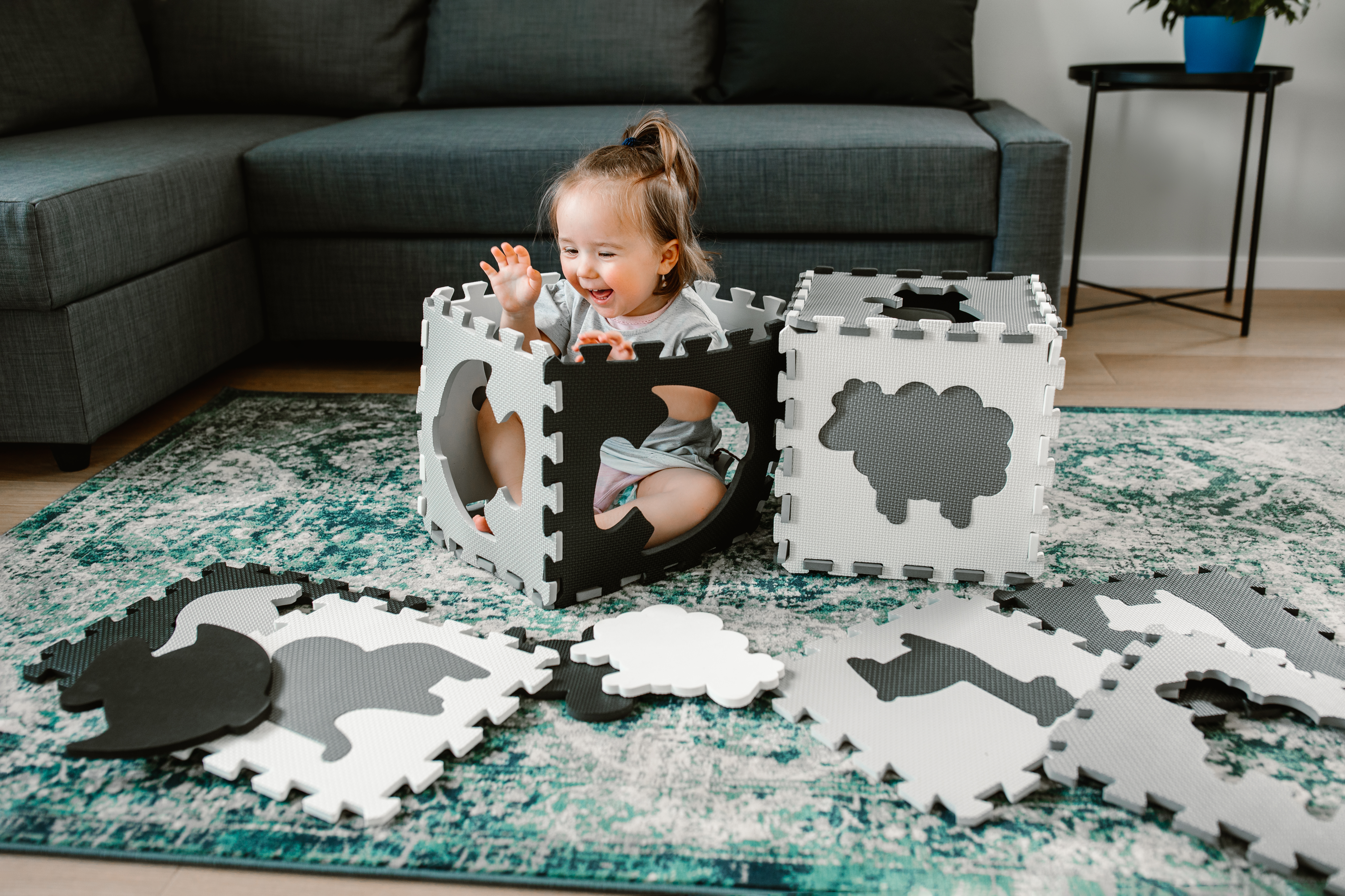 Развивающий коврик-пазл Kidwell Happy Zoo