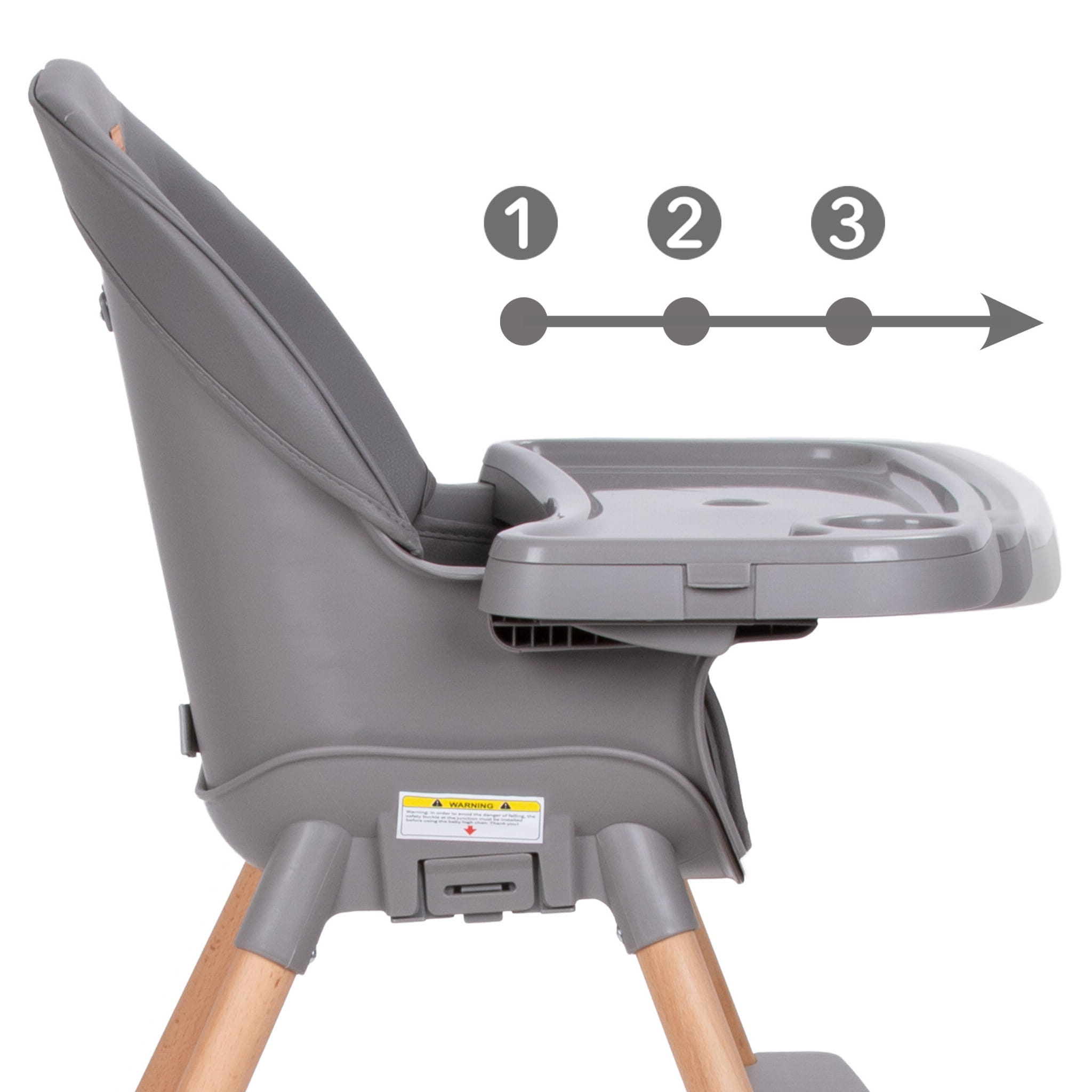Стульчик для кормления 4 в 1 Kidwell Eatan Wood