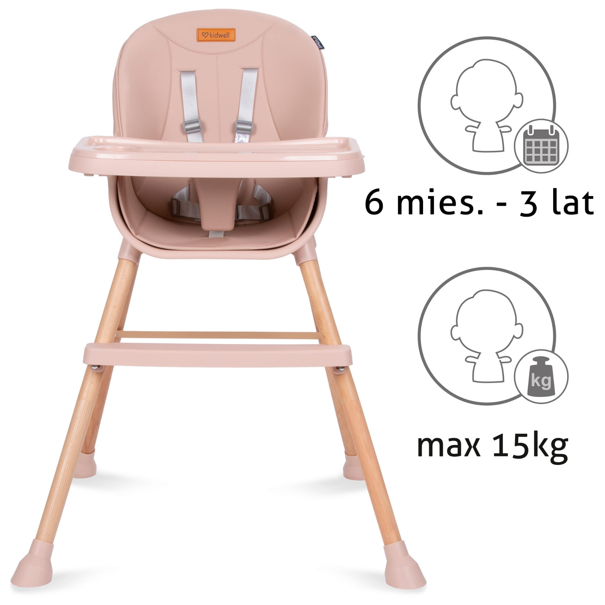 Стульчик для кормления 4 в 1 Kidwell Eatan Wood