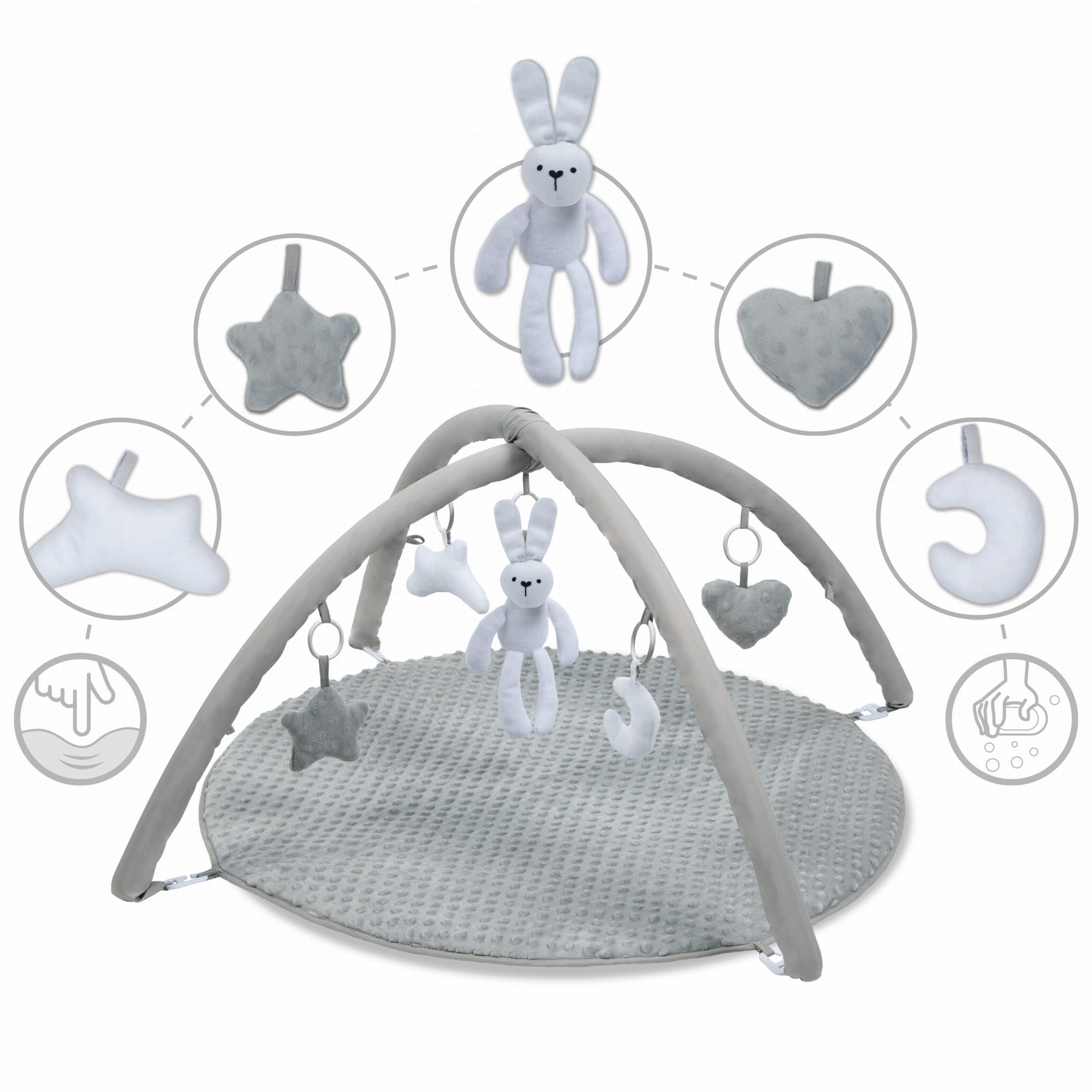 Развивающий коврик Kidwell Grace Bunny двухсторонний