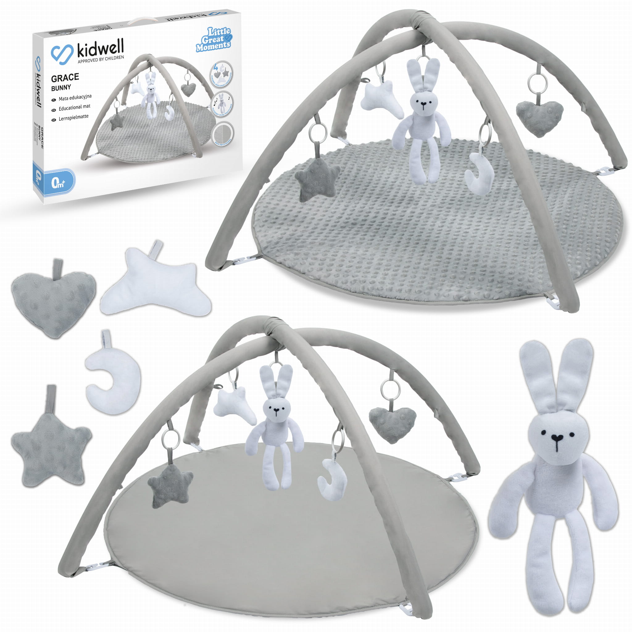 Развивающий коврик Kidwell Grace Bunny двухсторонний