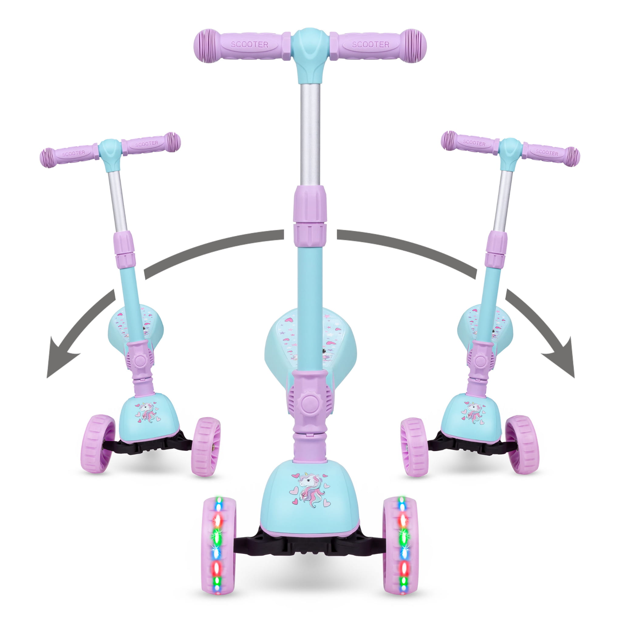 Детский 3-колесный самокат 2 в 1 Kidwell Rimba с седлом