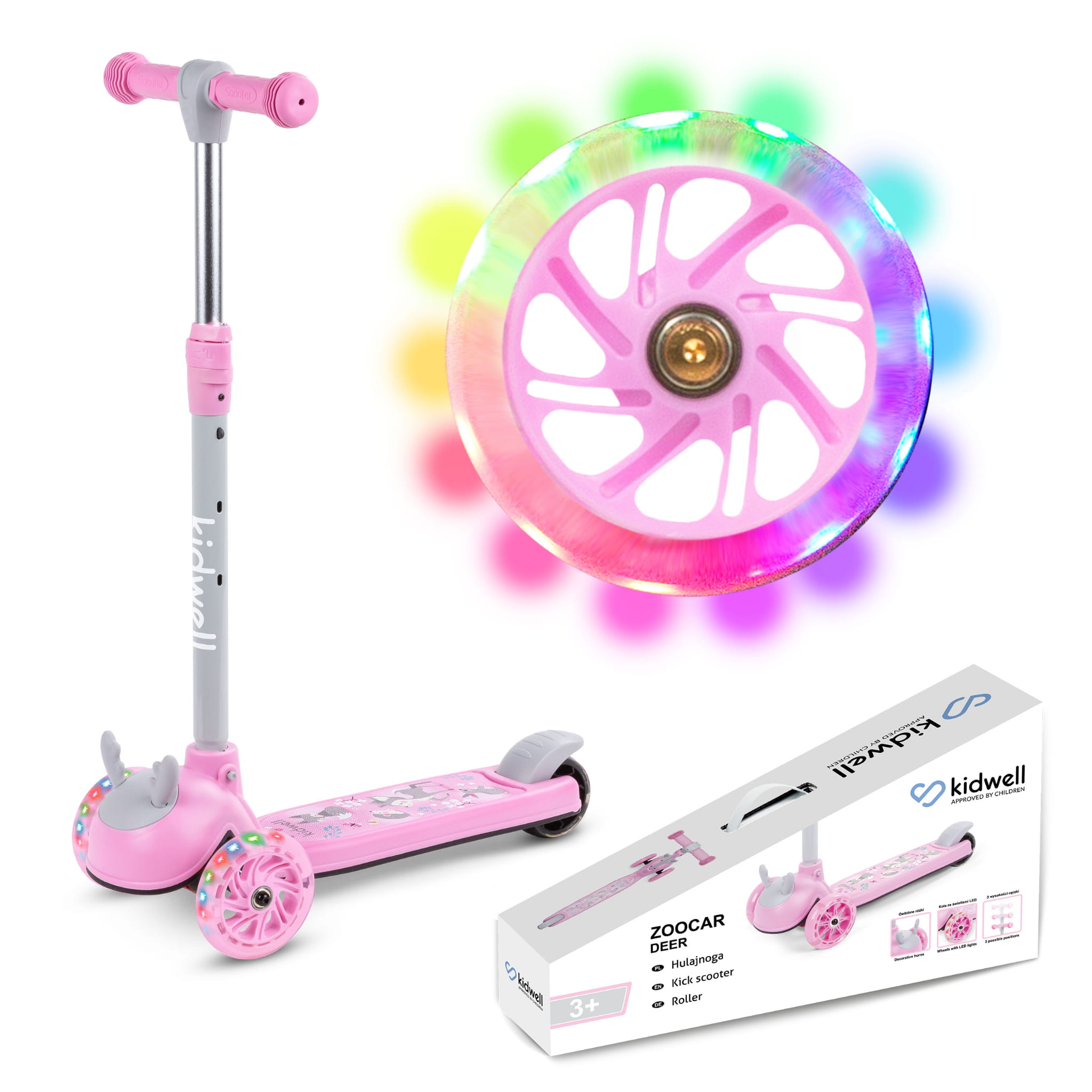 Детский 3-колесный самокат Kidwell Zoocar