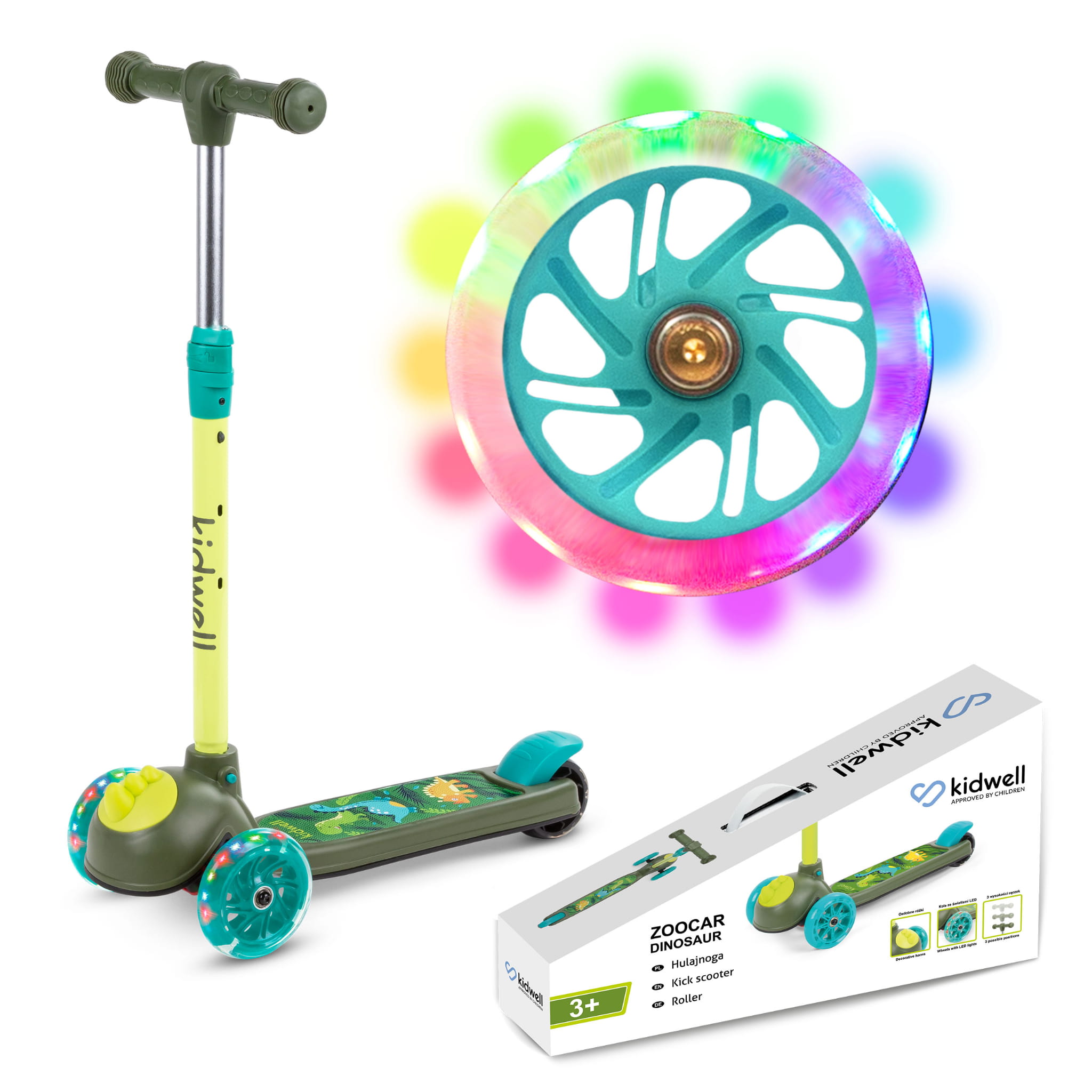 Детский 3-колесный самокат Kidwell Zoocar