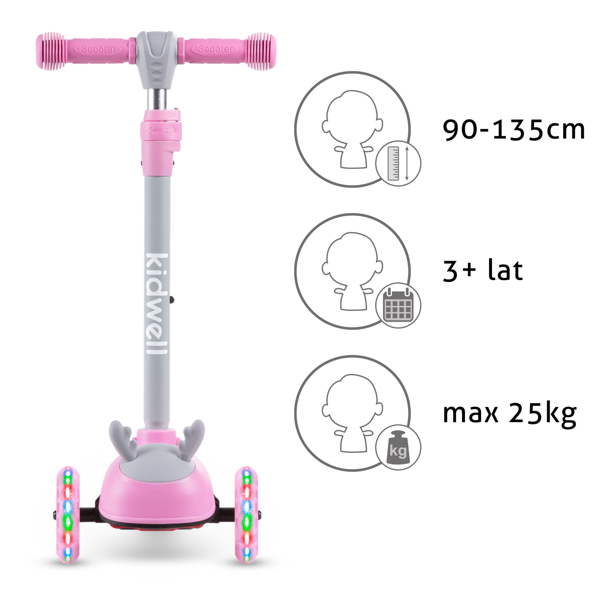 Детский 3-колесный самокат Kidwell Zoocar