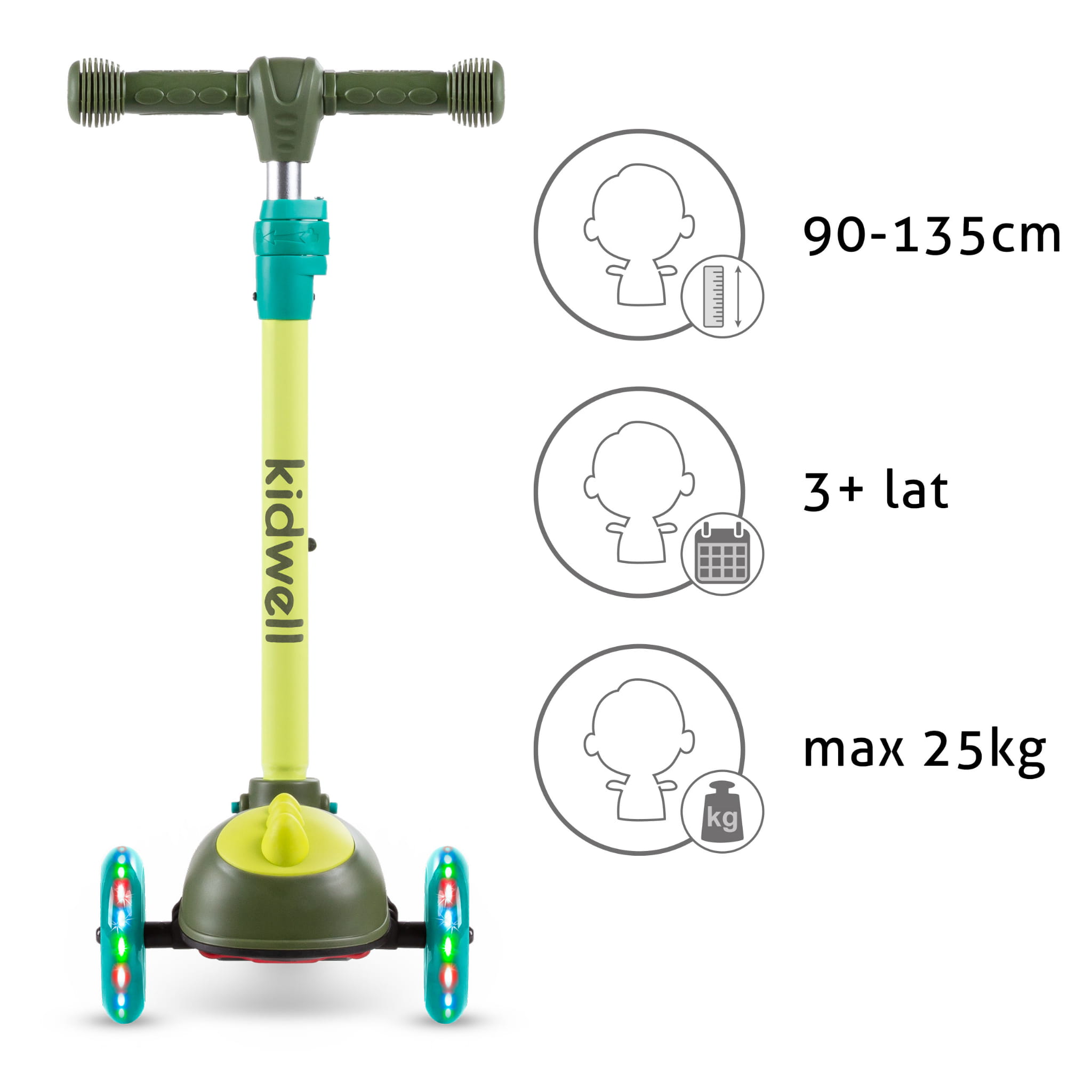 Детский 3-колесный самокат Kidwell Zoocar