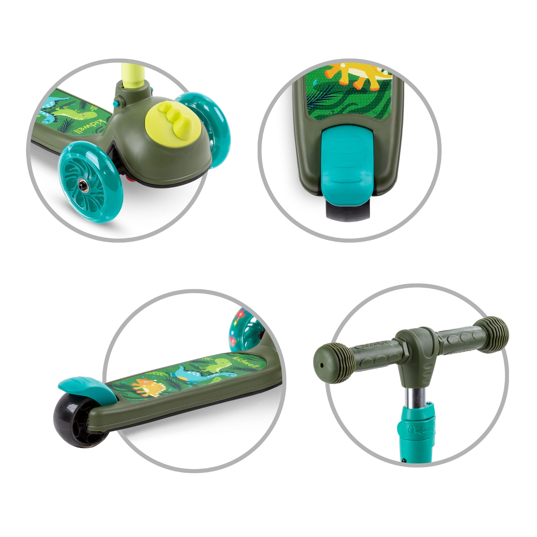 Детский 3-колесный самокат Kidwell Zoocar