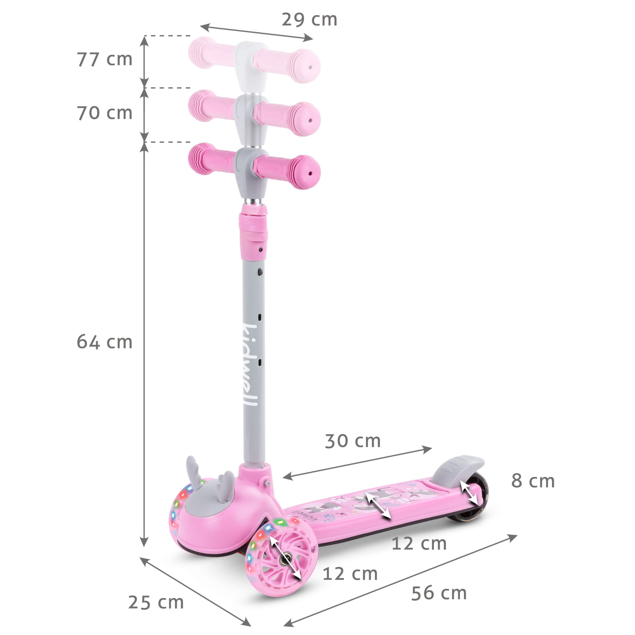 Детский 3-колесный самокат Kidwell Zoocar