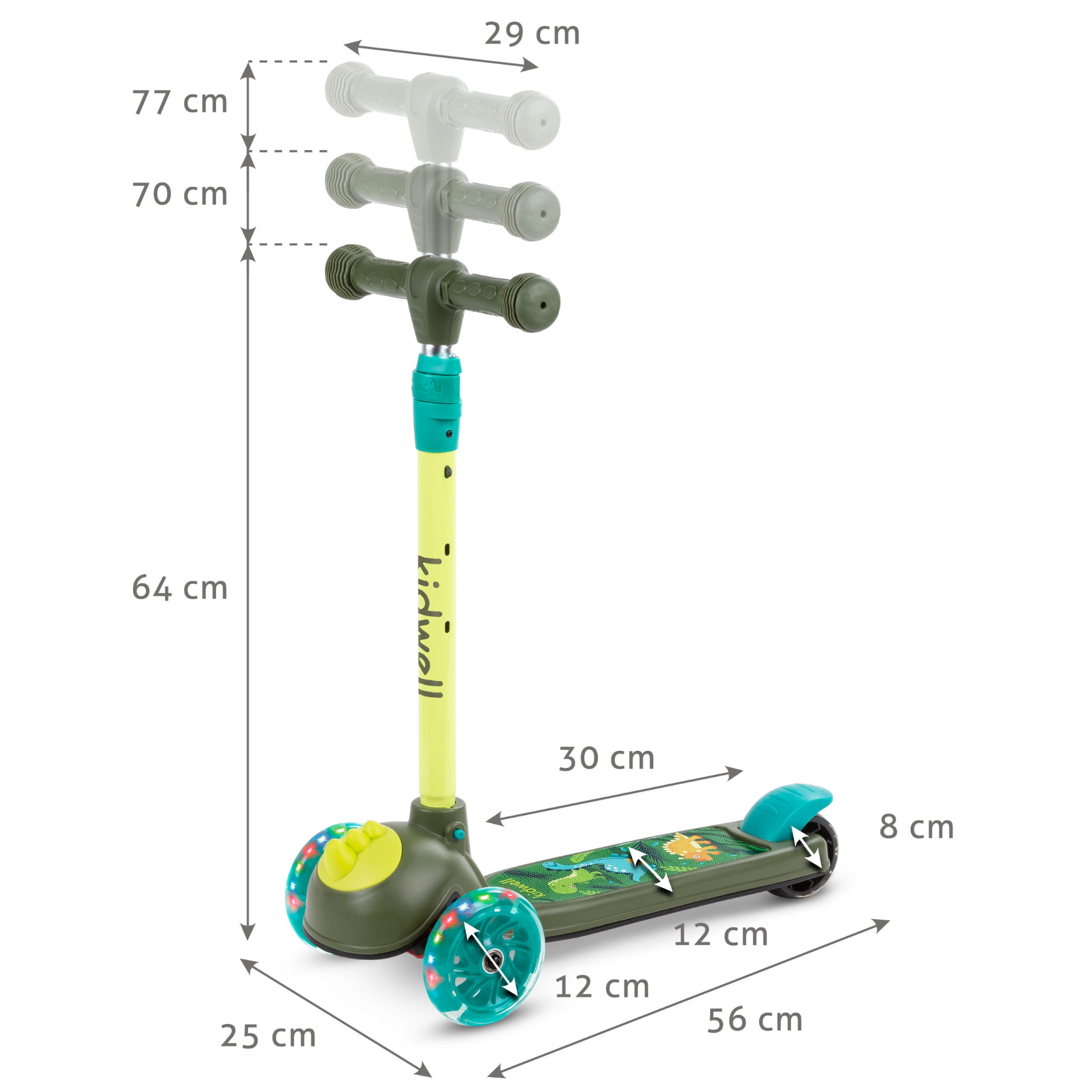 Детский 3-колесный самокат Kidwell Zoocar