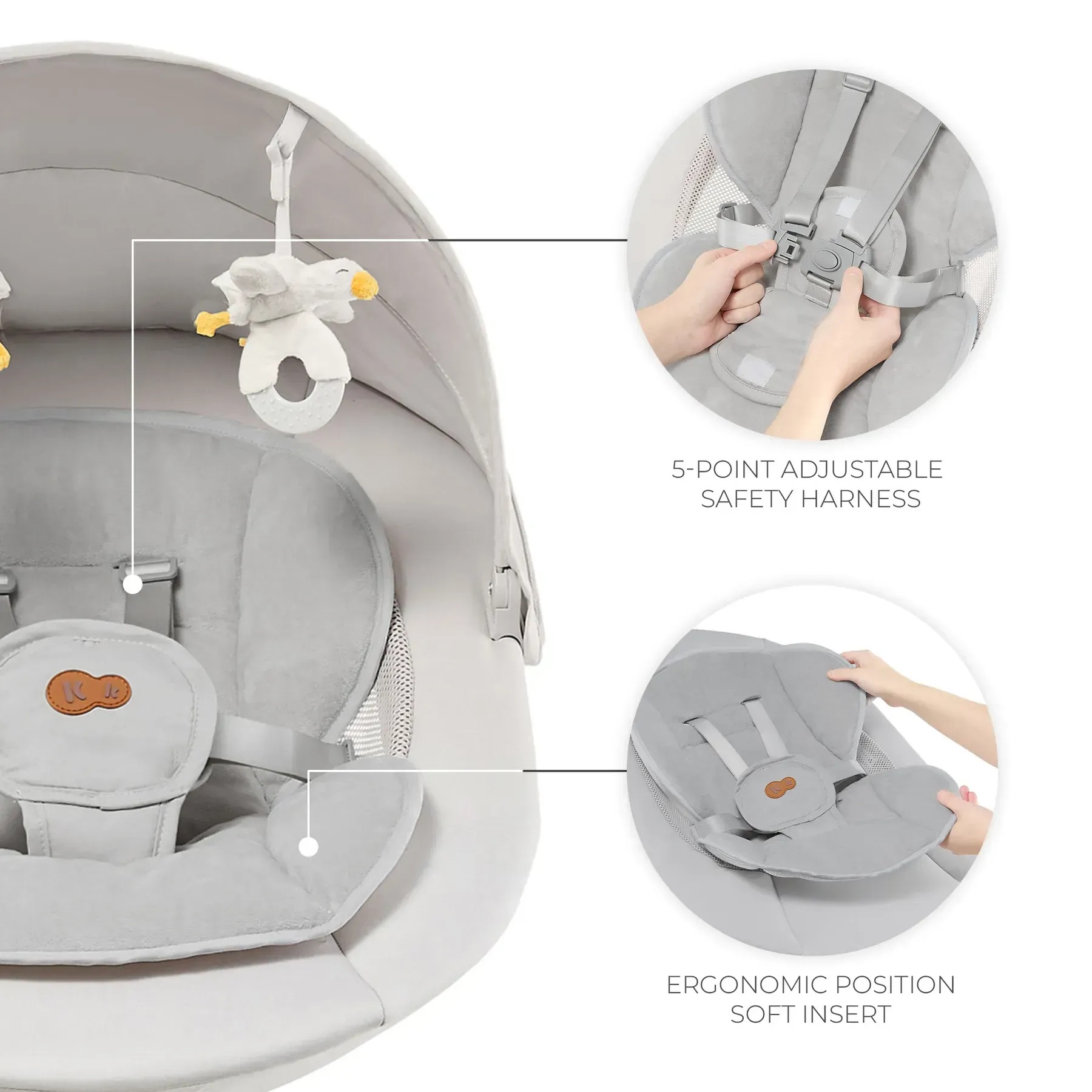 Шезлонг-качалка Kinderkraft Tulsy