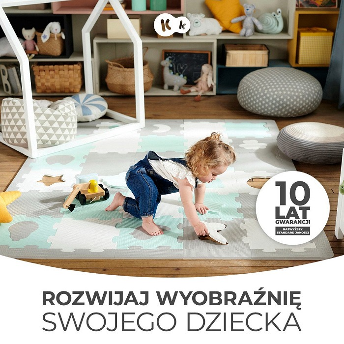 Коврик-пазл Kinderkraft Luno shapes 3D из пенопласта