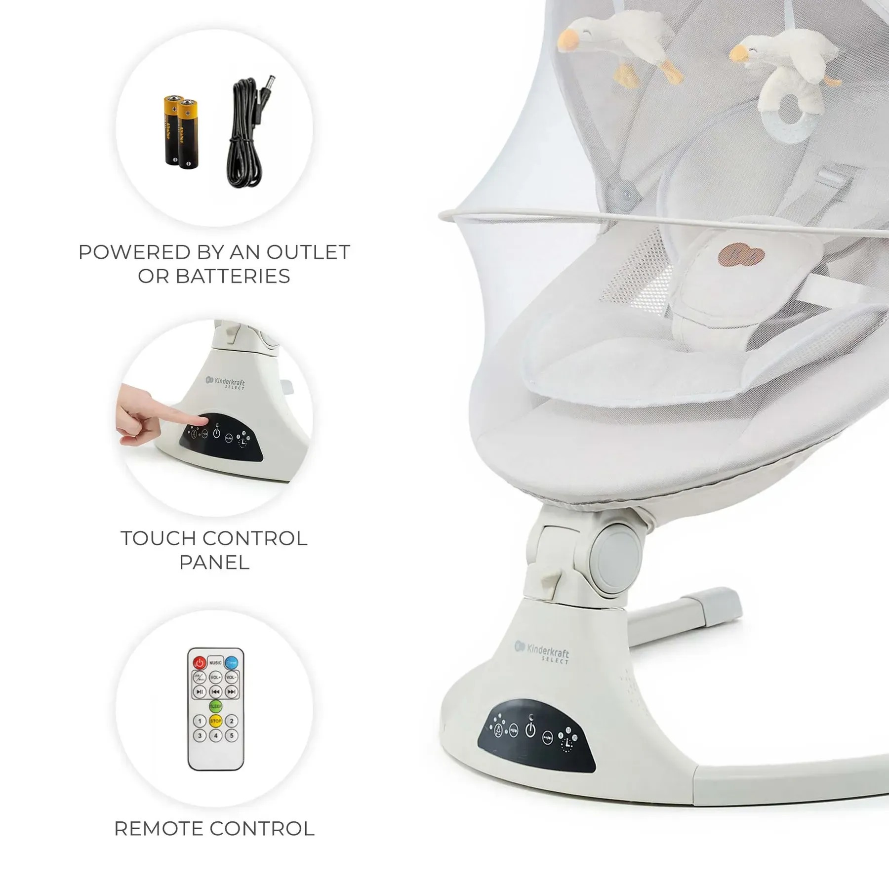 Шезлонг-качалка Kinderkraft Tulsy