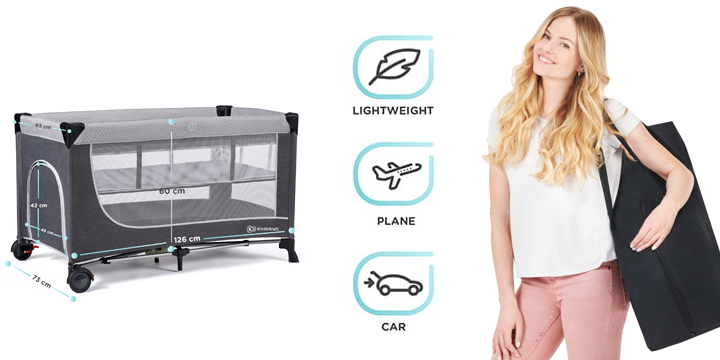 Кровать-манеж с пеленатором Kinderkraft Leody