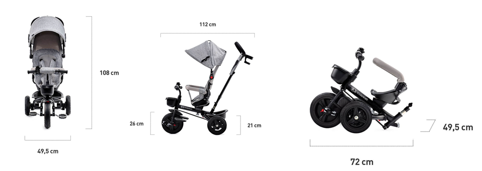 Детский трехколесный велосипед Kinderkraft Aveo