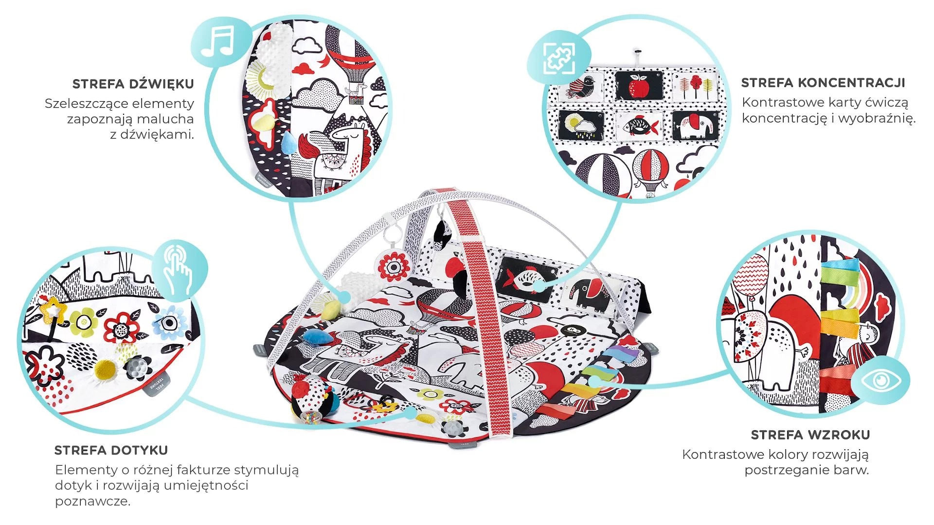 Развивающий сенсорный коврик Kinderkraft 4Smart