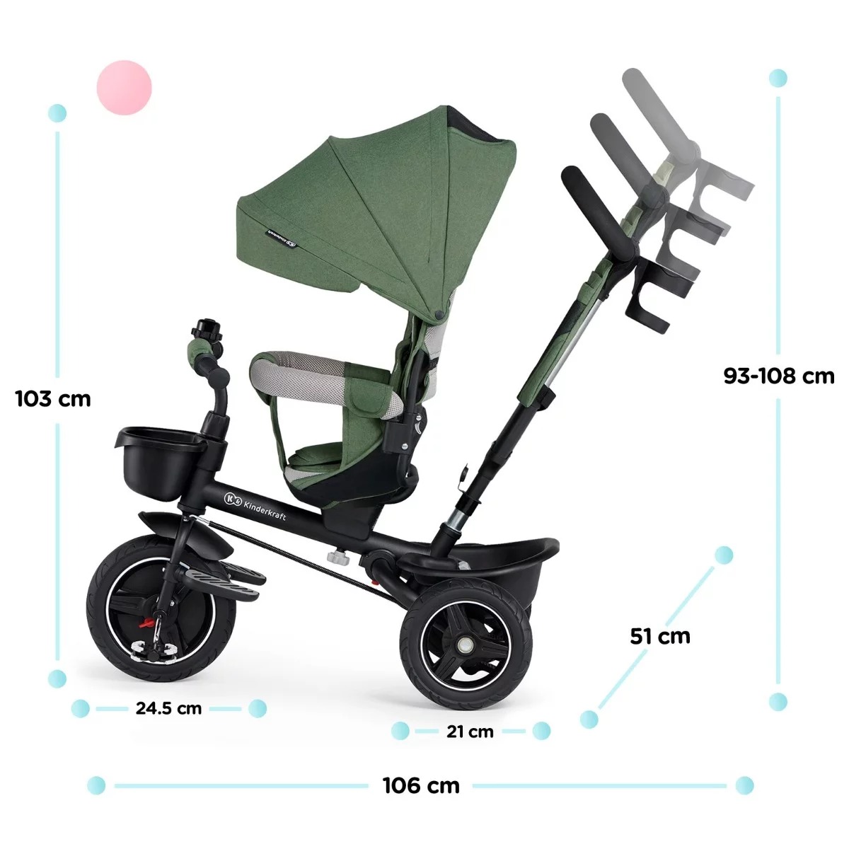 Детский трехколесный велосипед 5 в 1 Kinderkraft Spinstep