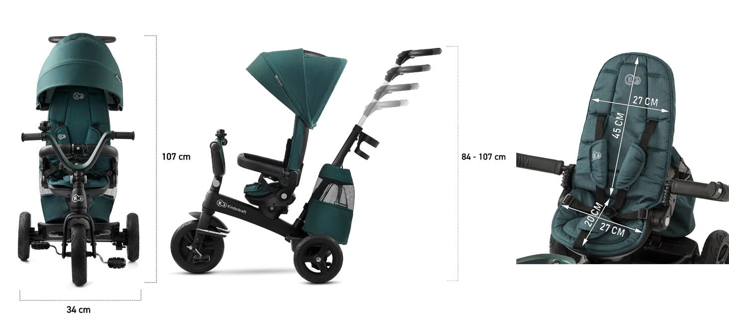 Детский 3-колесный велосипед 5 в 1 Kinderkraft EasyTwist