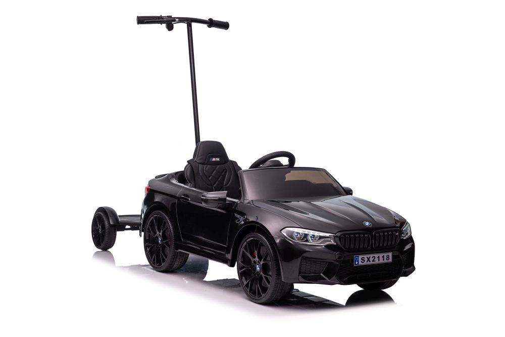 Электромобиль LEANToys BMW M5 Z с подставкой для родителей лакированный 12 В