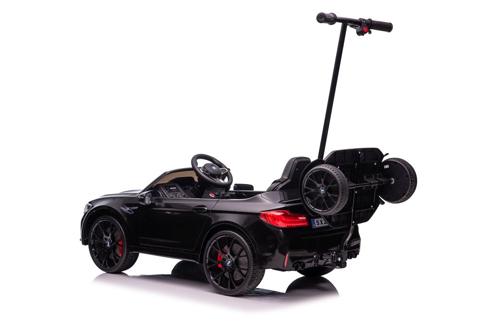 Электромобиль LEANToys BMW M5 Z с подставкой для родителей лакированный 12 В