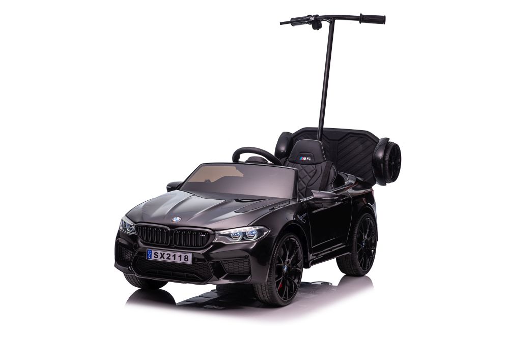 Электромобиль LEANToys BMW M5 Z с подставкой для родителей лакированный 12 В