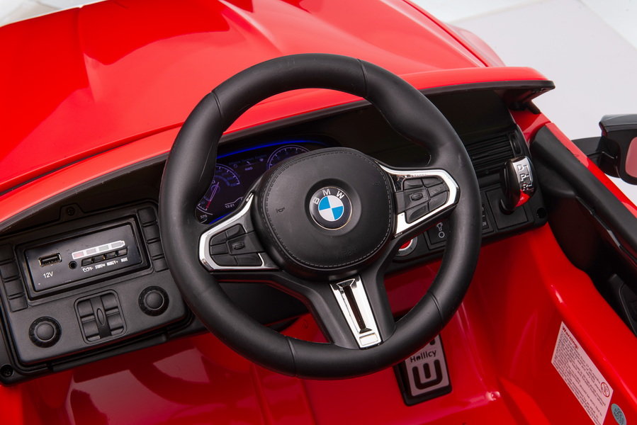 Электромобиль LEANToys BMW M5 Z с подставкой для родителей лакированный 12 В