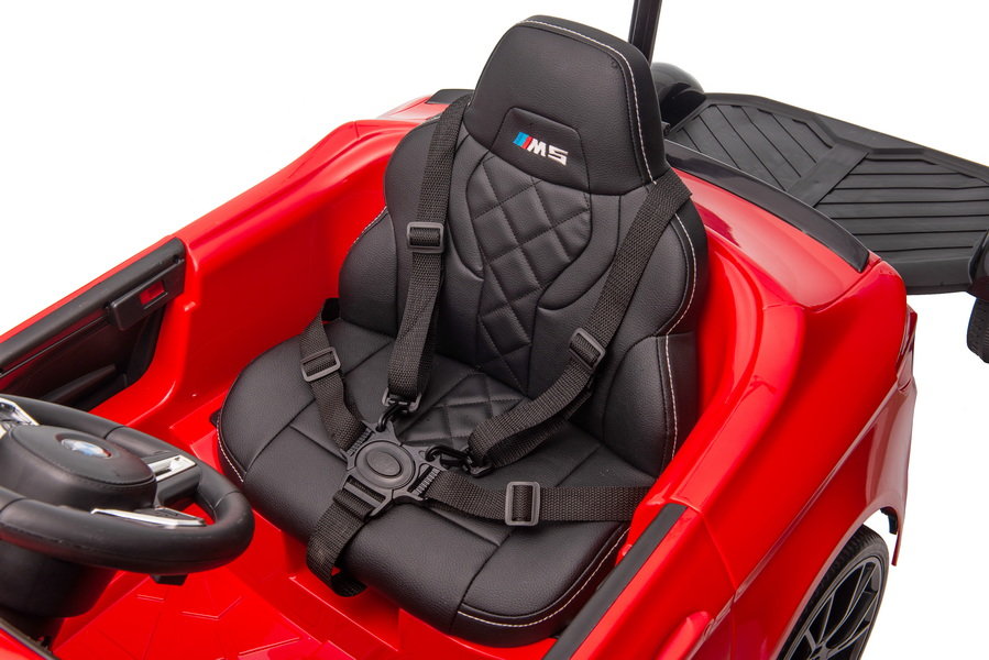 Электромобиль LEANToys BMW M5 Z с подставкой для родителей лакированный 12 В