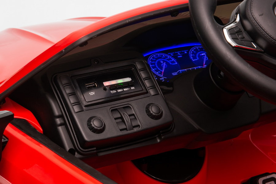 Электромобиль LEANToys BMW M5 Z с подставкой для родителей лакированный 12 В