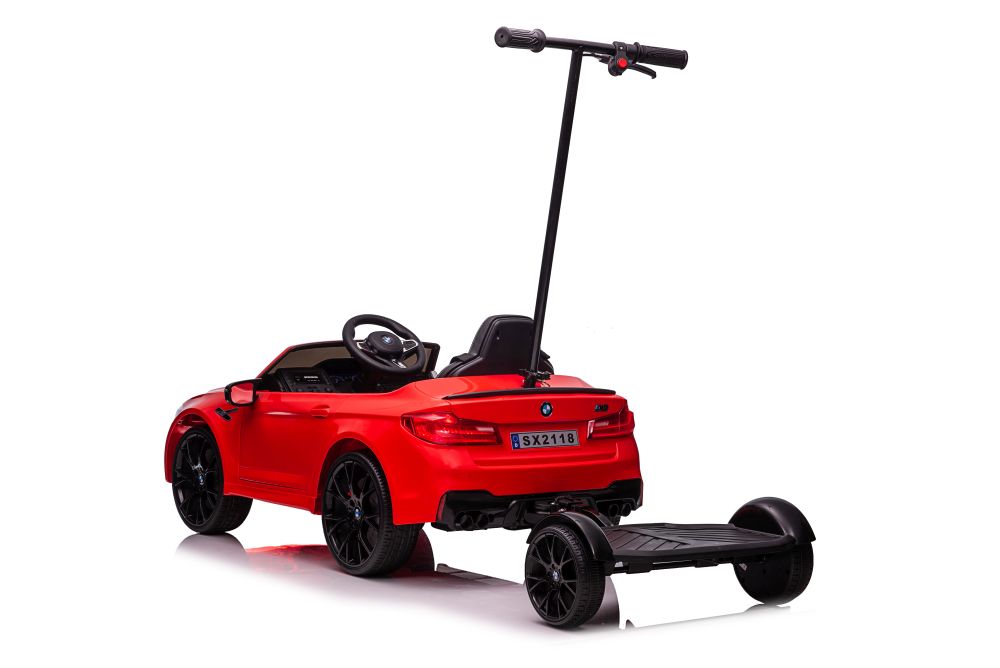 Электромобиль LEANToys BMW M5 Z с подставкой для родителей лакированный 12 В