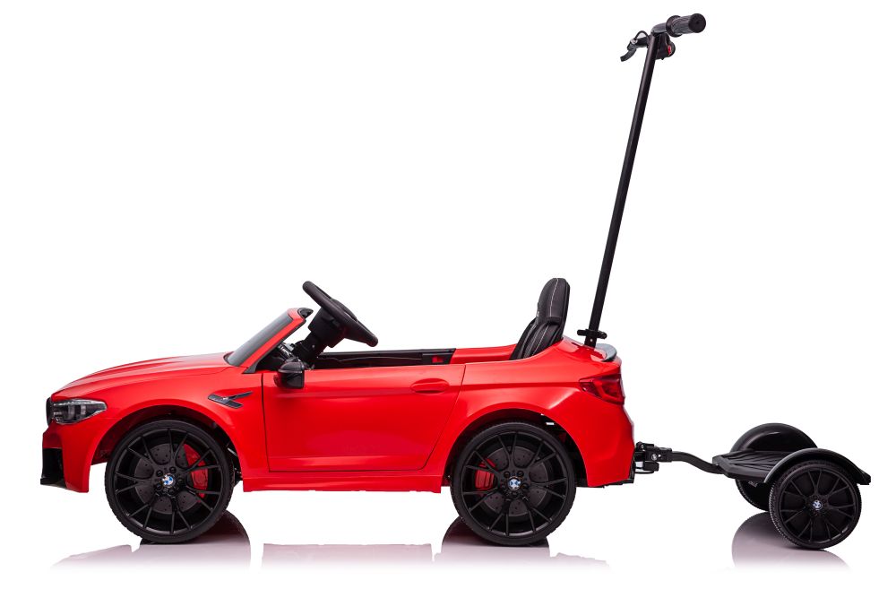 Электромобиль LEANToys BMW M5 Z с подставкой для родителей лакированный 12 В